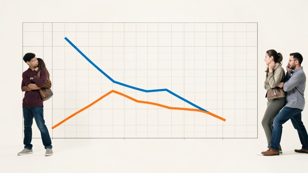A graph showing a line going down faster than a dashed line, representing paying off a loan quicker.